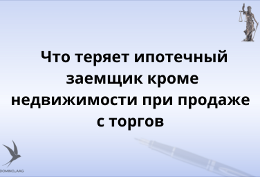 Что теряет ипотечный заемщик кроме недвижимости при продаже с торгов
