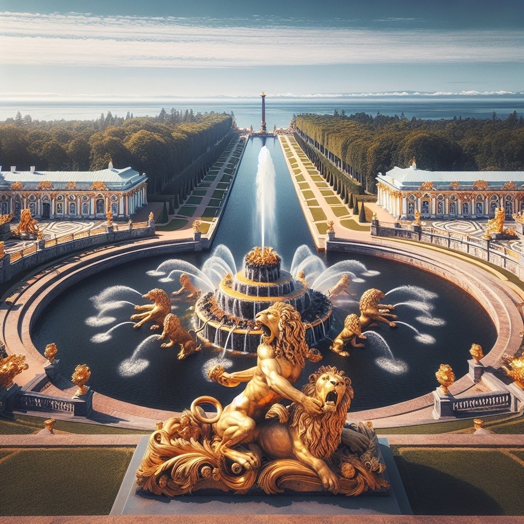 ИИ создал Петергоф и рассказал про него.