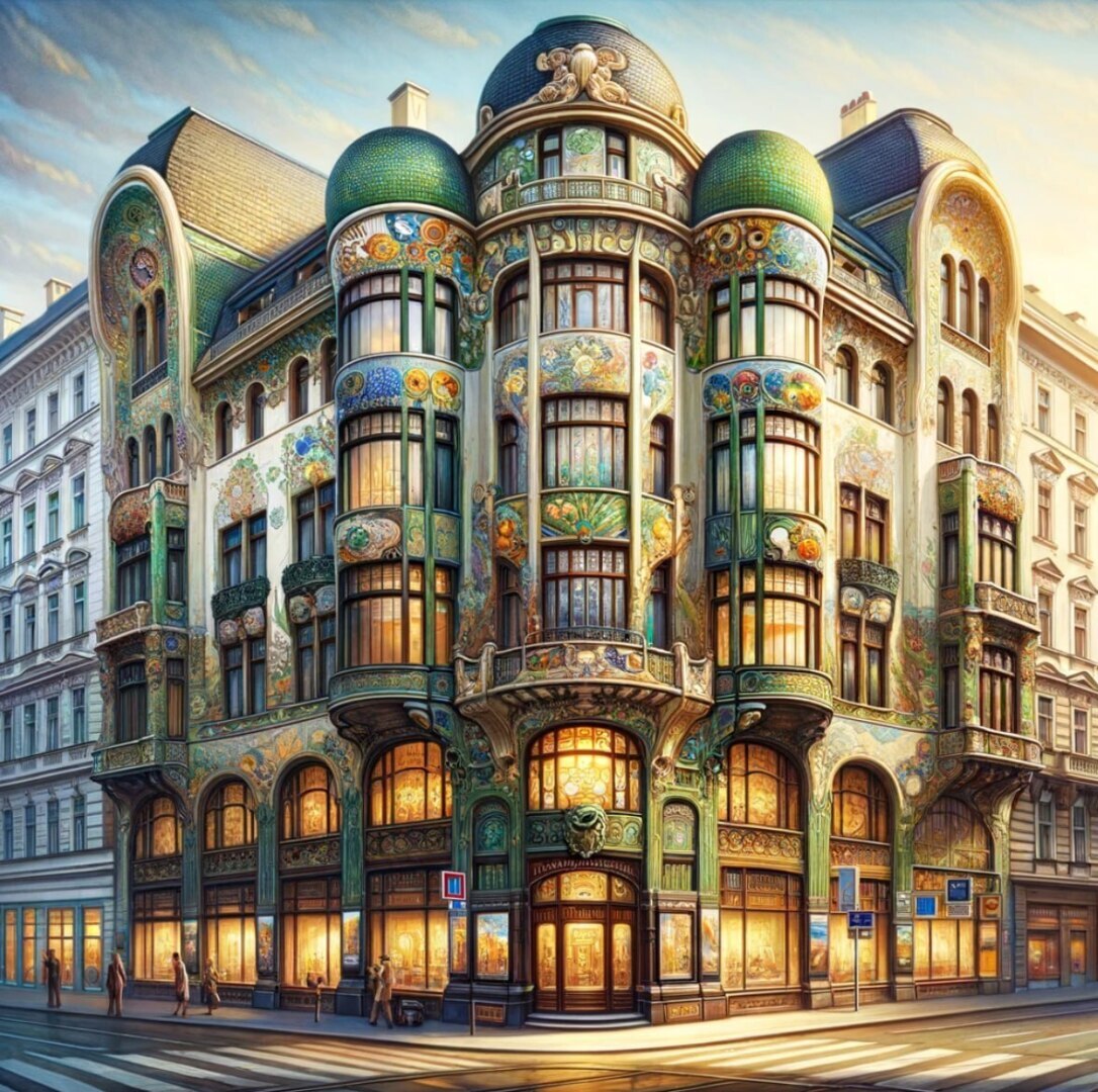 В каком городе находится знаменитое здание Шрайберхаус, прекрасный пример архитектуры ар-нуво?