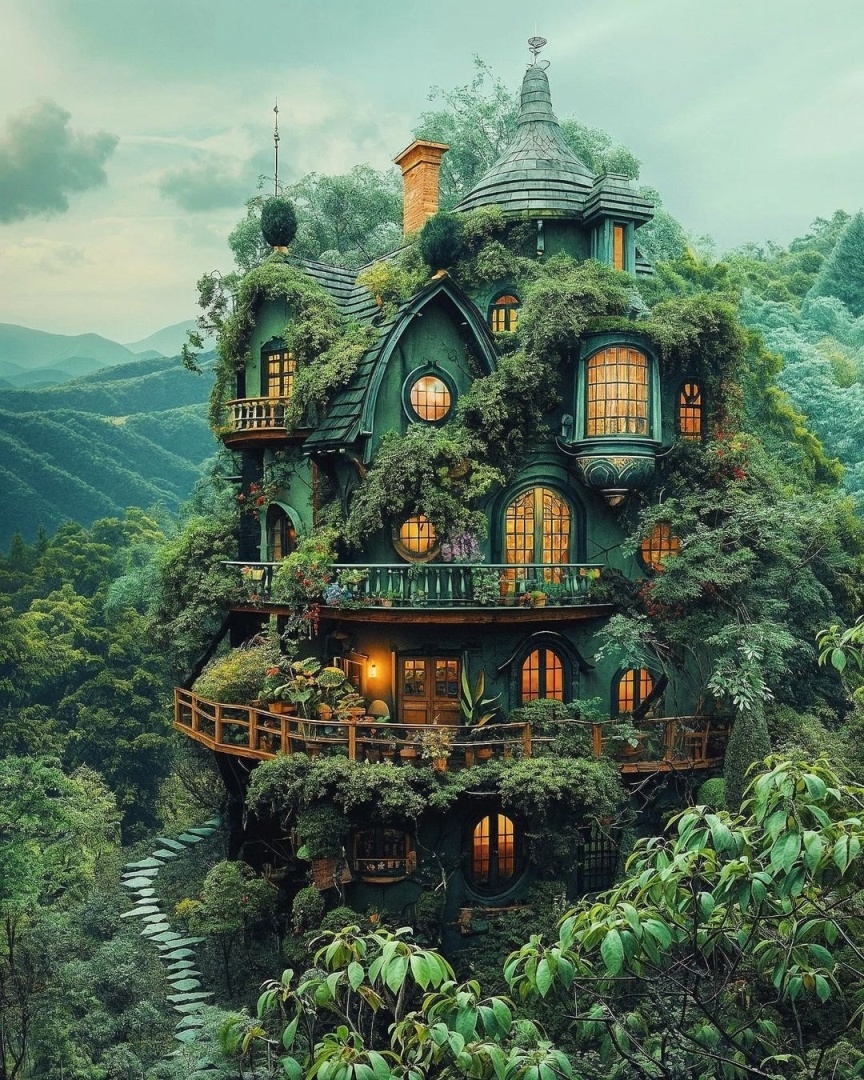 Представьте, что вы прогуливаетесь среди этих удивительных домов