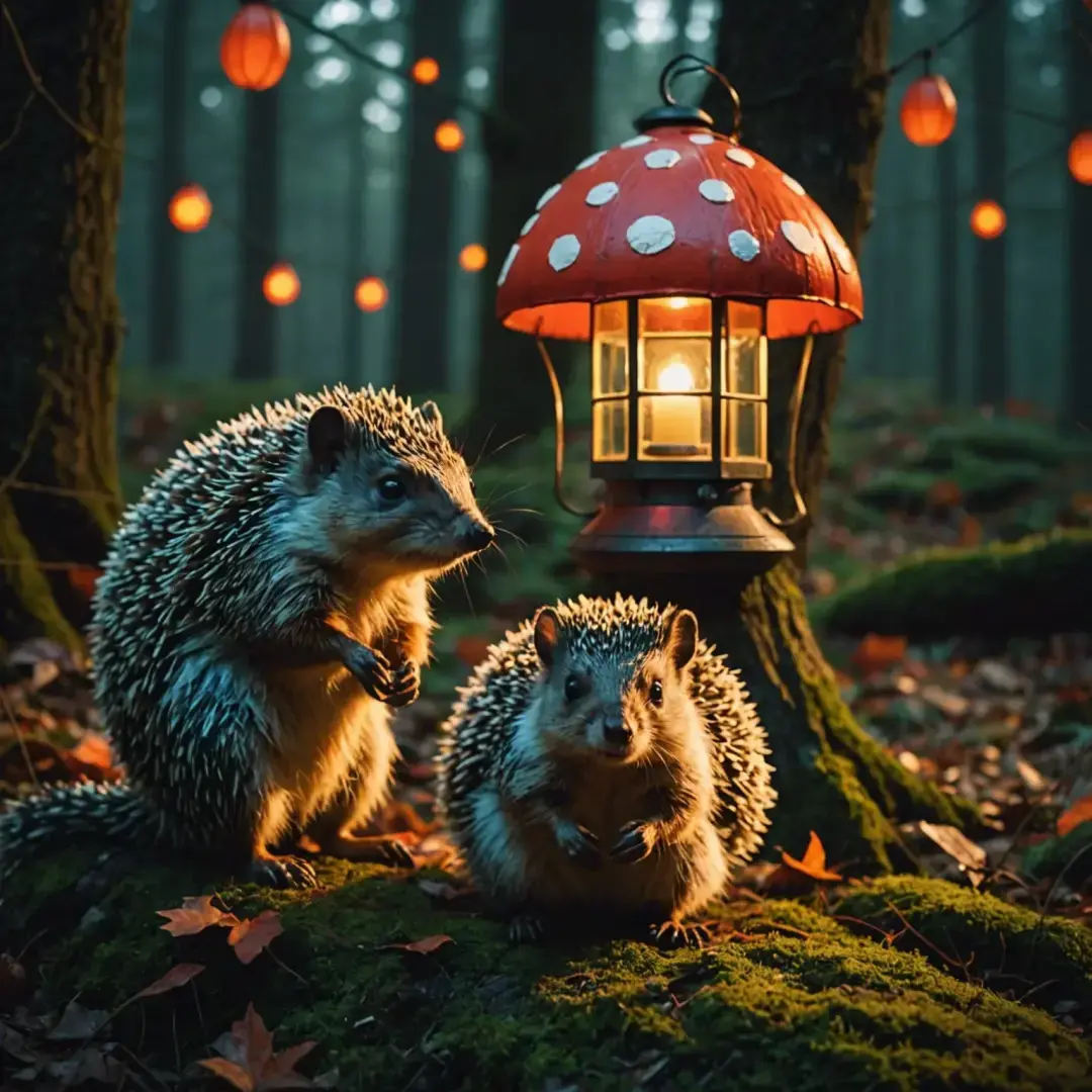 Как ежик с белкой пили чай на шляпке мухомора. День второй