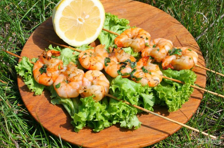 Рецепт лучшего шашлыка из креветок на гриле! Ключ к успеху — выразительный маринад!