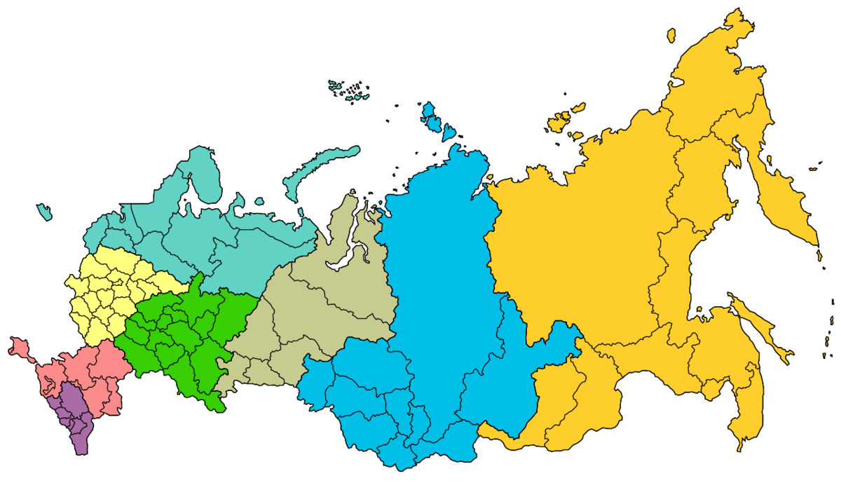 Карта экономических районов рф