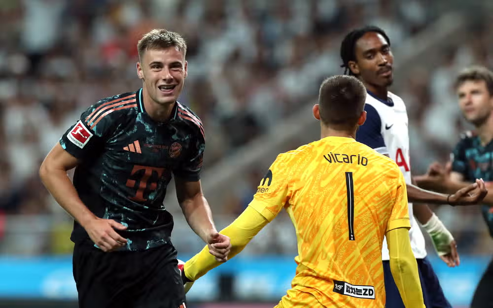 "Бавария Мюнхен" 2-1 "Тоттенхэм": Педро Порро наносит недостаточный удар, поскольку "Шпоры" терпят первое поражение перед сезоном