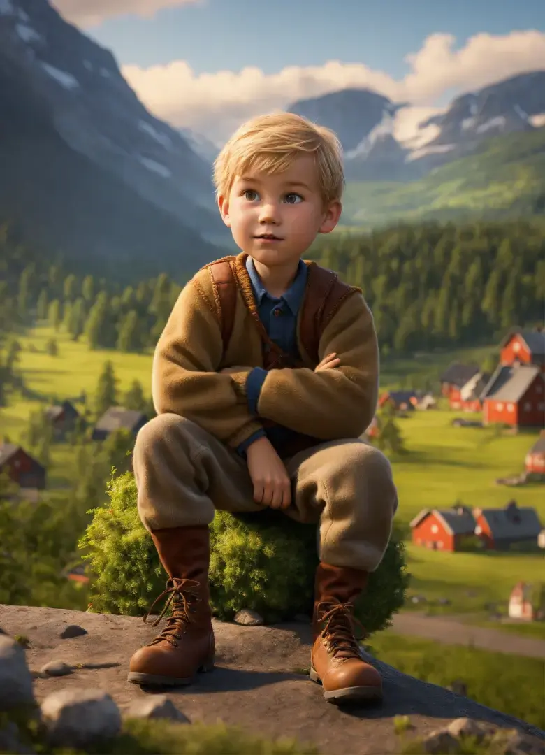 Детская сказка на ночь, о приключениях Вани и Волшебного Колобка.