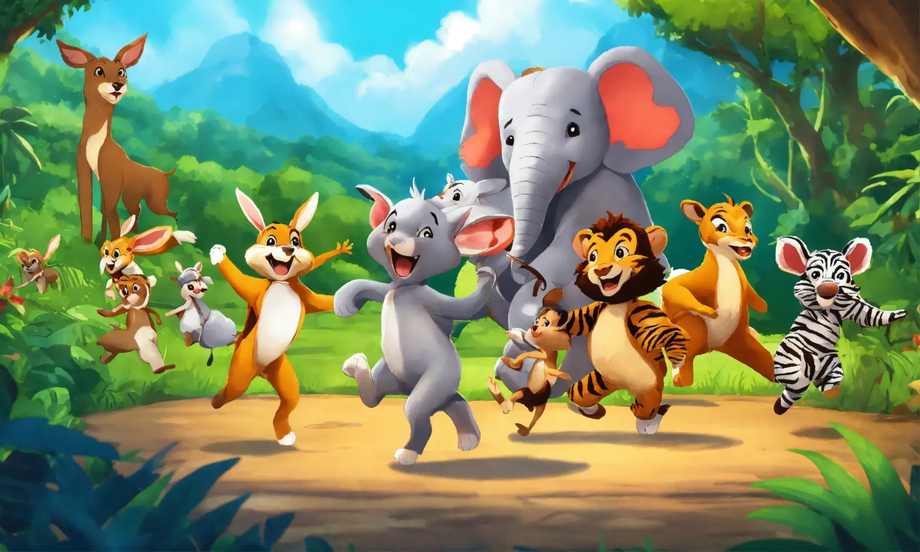 Детская сказка, про Лунного зайчика и Звёздного лучика.