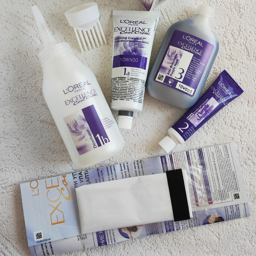 Седина: мой опыт окрашивания волос бытовыми красками. Использую краску L'Oreal Paris Excellence Cool Creme, оттенок 8.11