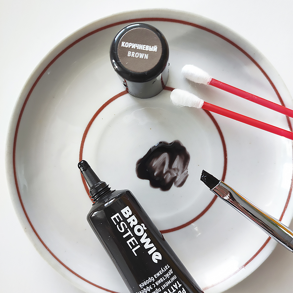 Пигмент прямого действия с эффектом татуажа бровей Estel Browie: тестирую и рассказываю о результатах. Окрашивание бровей в домашних условиях.