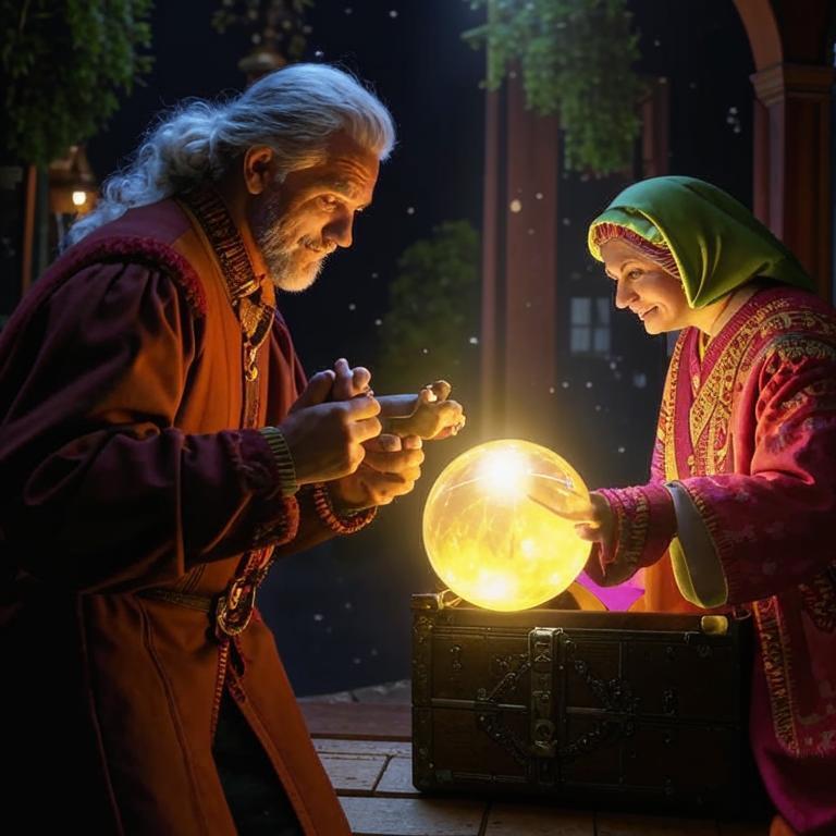 Детская сказка на ночь, о новых приключениях волшебного клубка бабушки Марфы.