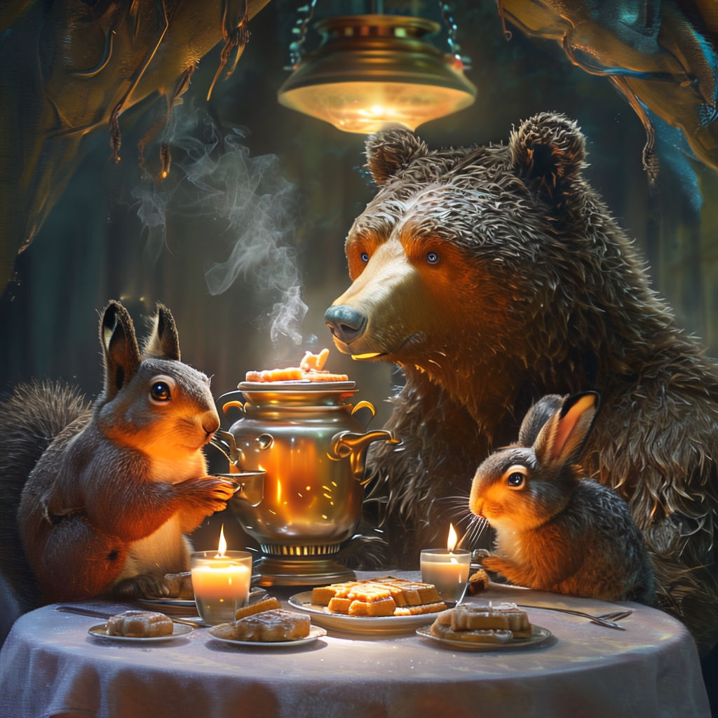 Детская сказка на ночь, о приключении любопытной белочки.