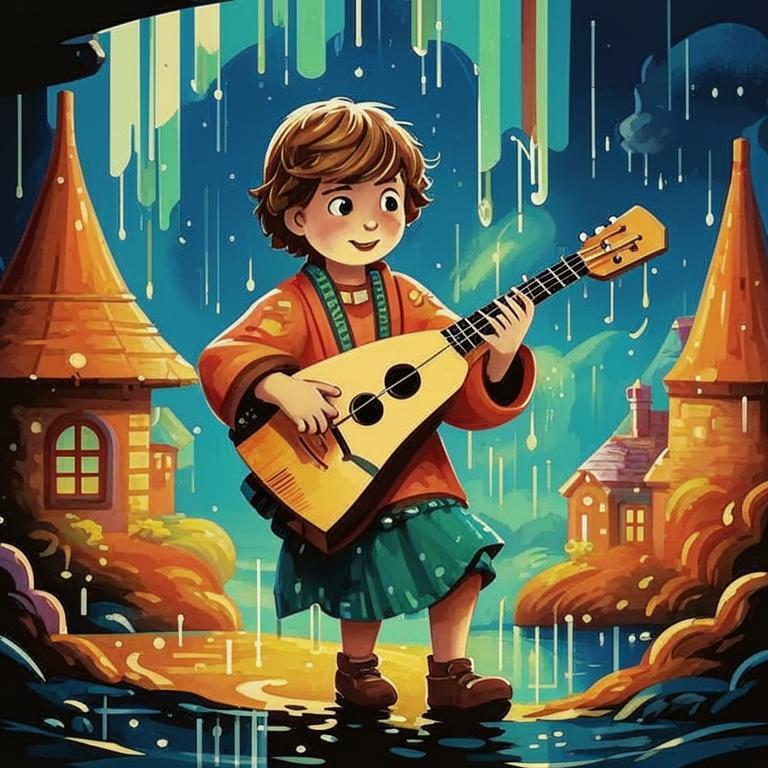 Детская сказка на ночь, про мальчика Ванюшу и волшебную балалайку.