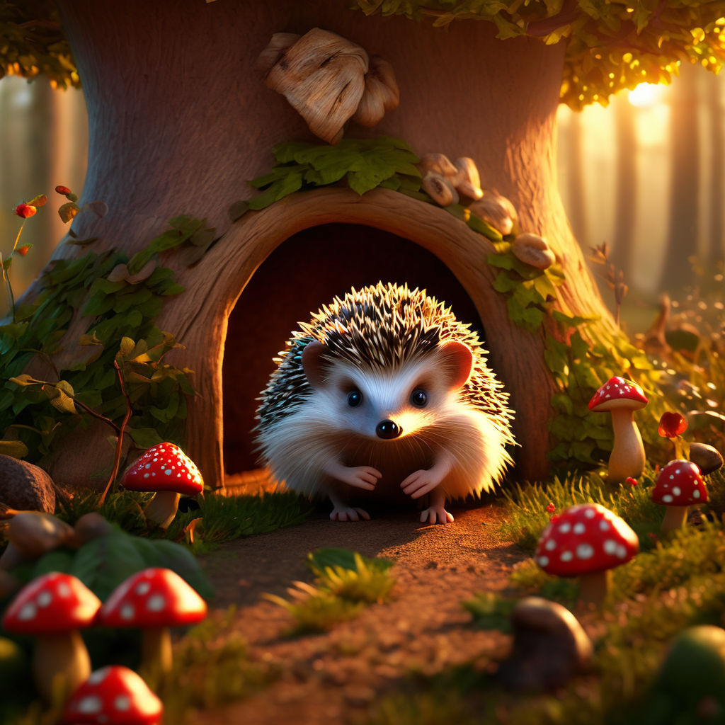 Детская сказка на ночь, как ёжик Иванушка лес спасал.