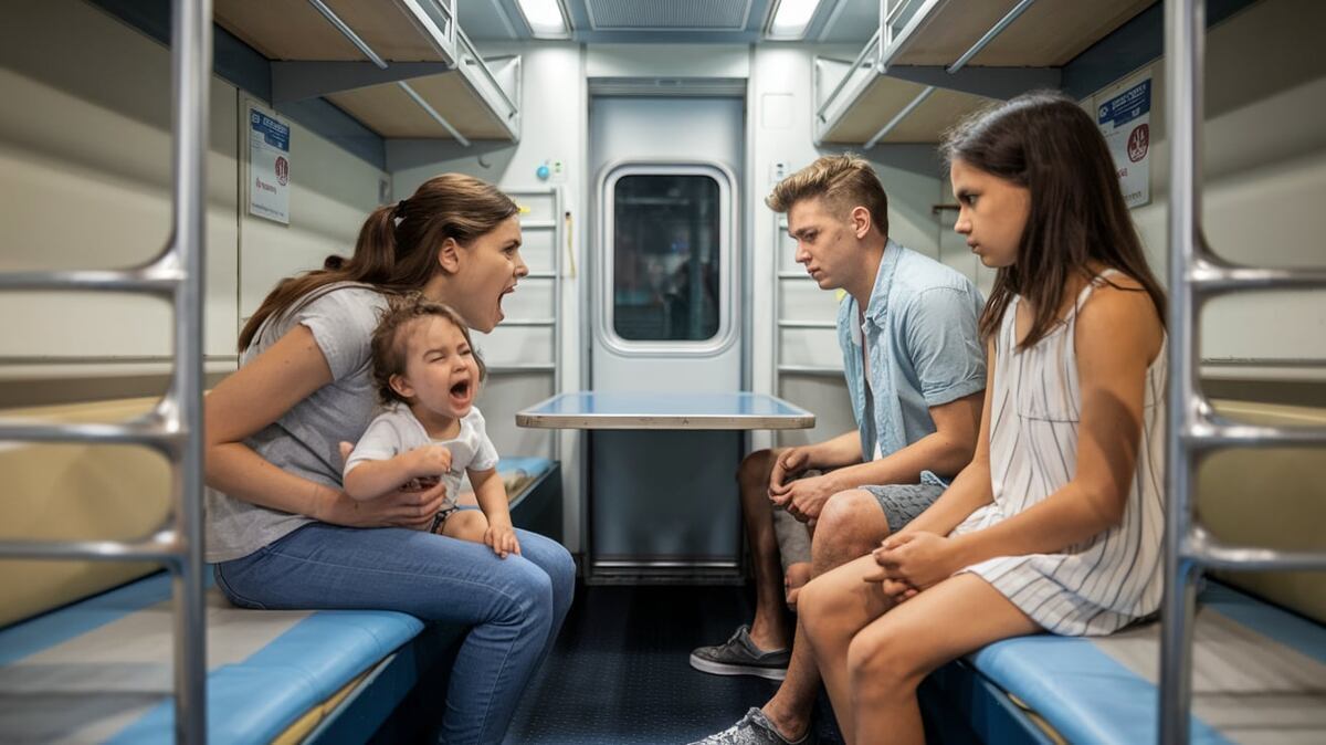 Поездка в купе с Яжматерью.