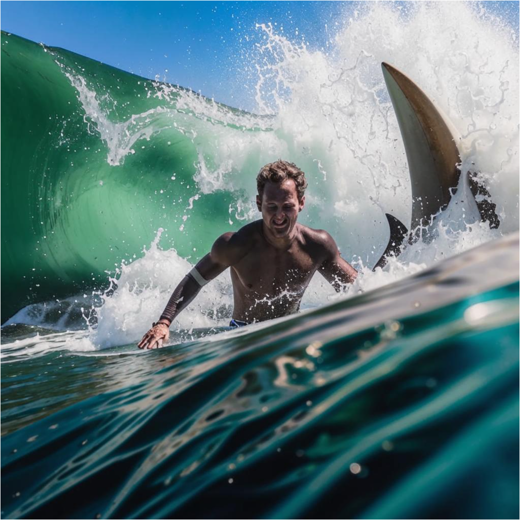 🐷🌴🏄‍Животные спасшие людей. Голливудский Актёр и плавники над водой⚡