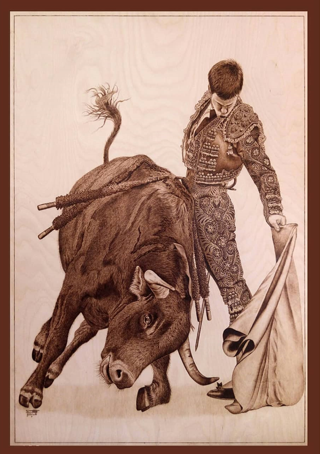 Пирография (букв. «рисование огнём»)