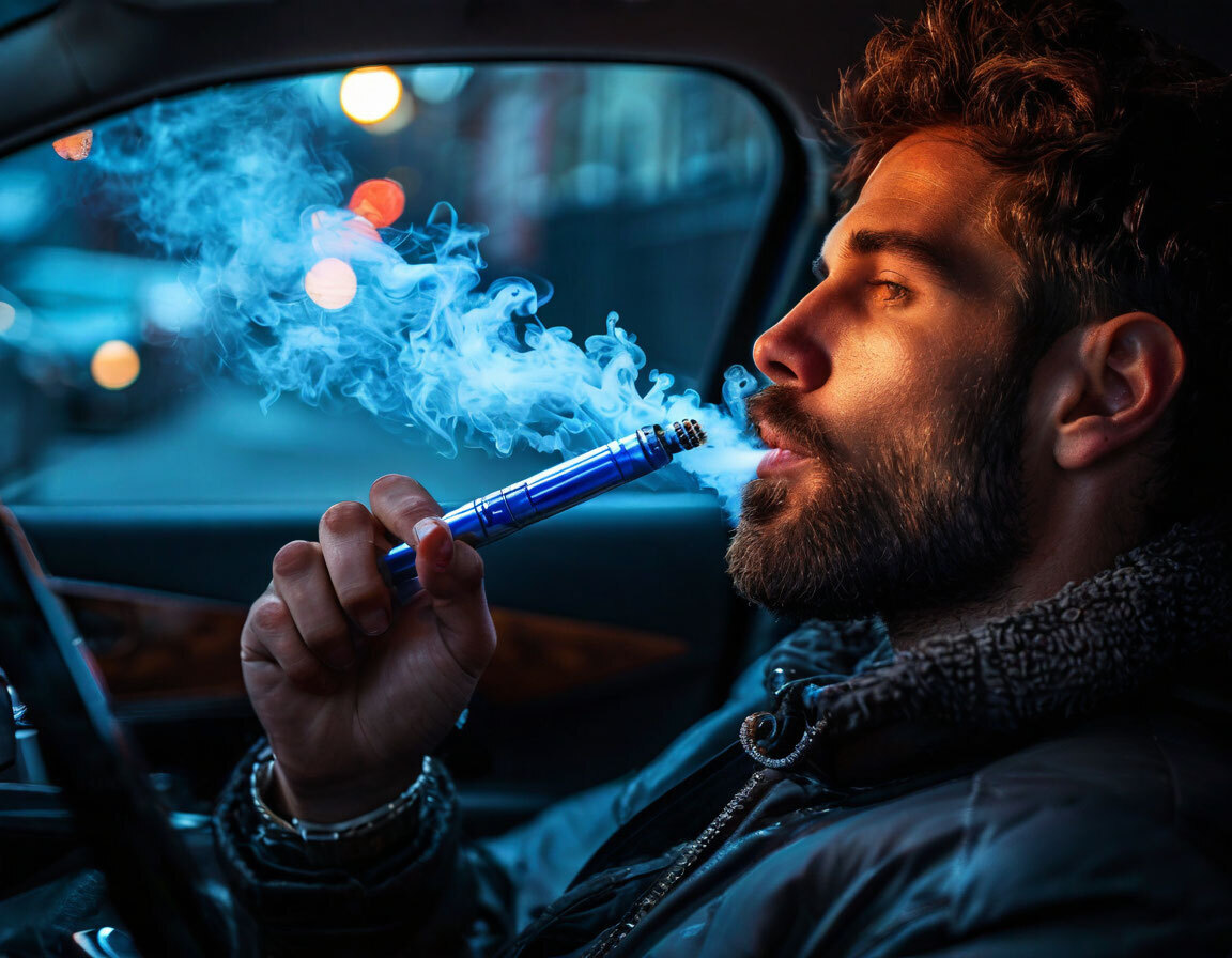 Водителей хотят штрафовать за курение электронных сигарет за рулем