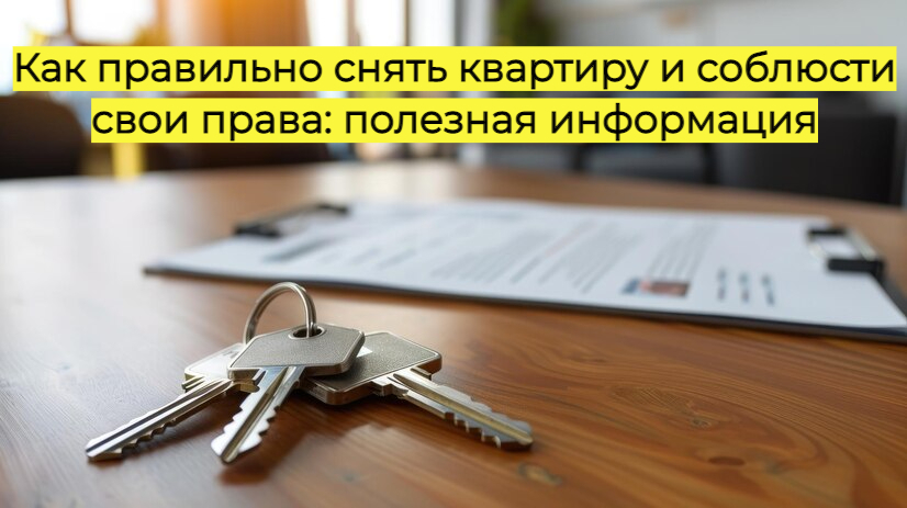 Как правильно снять квартиру и соблюсти свои права: полезная информация