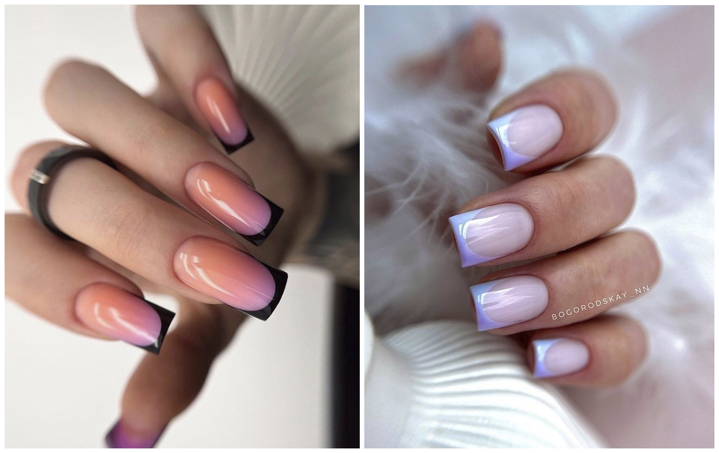 Французский маникюр в моде: +40 идей от классики до необычного исполнения