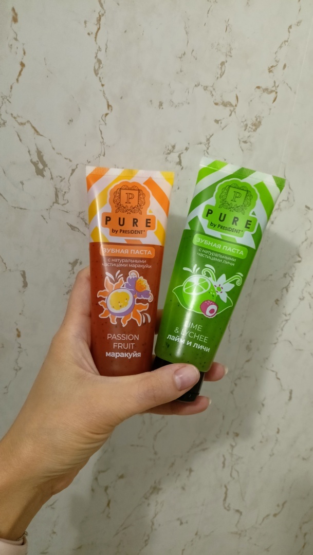 Фруктовая зубная паста Pure by President.