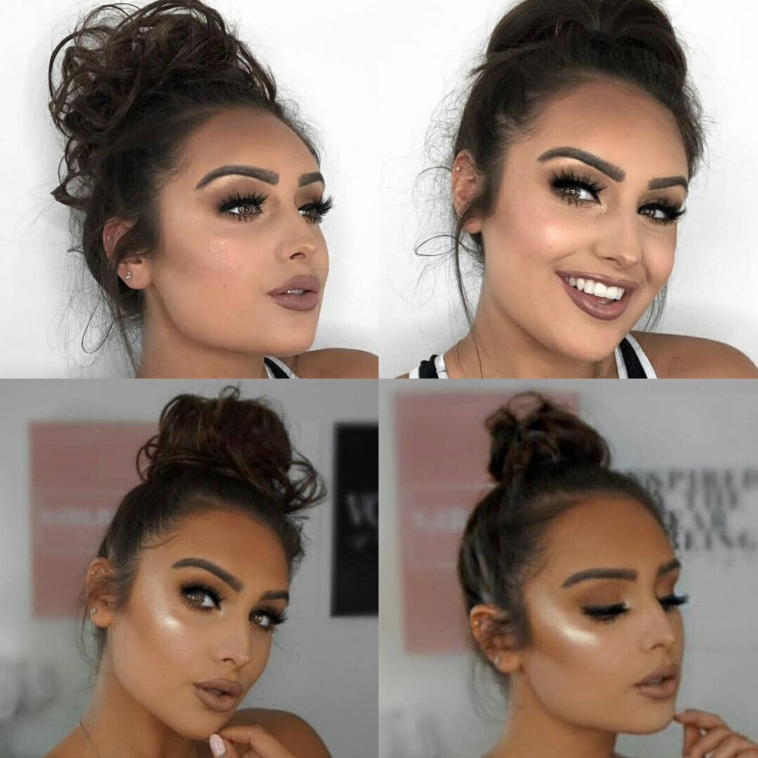 Эми-Роуз Уокер Пучок Причёски Небрежный Тёмный