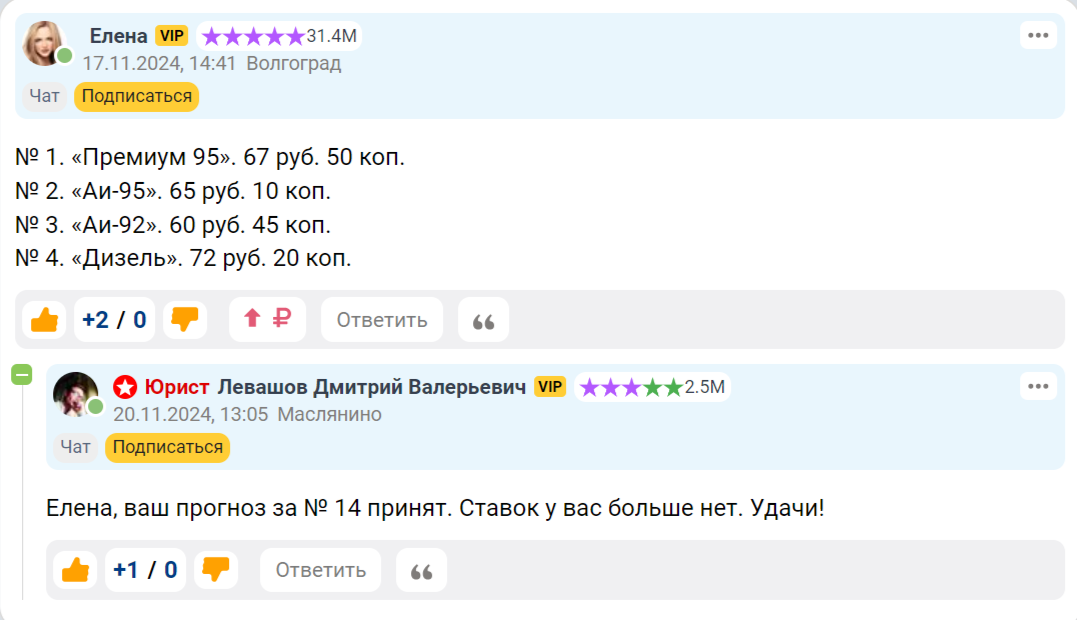 97 % респондентов 9111 считают, что весной 2025 года цены ГСМ будут выше, чем сейчас. Ставки сделаны, ставок больше нет!