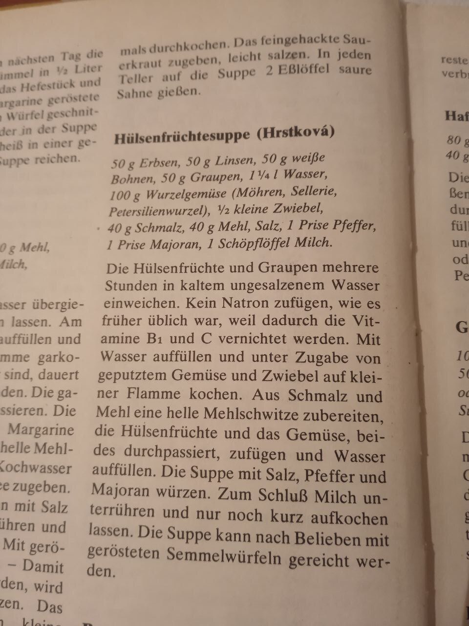 Чешский бобовый суп