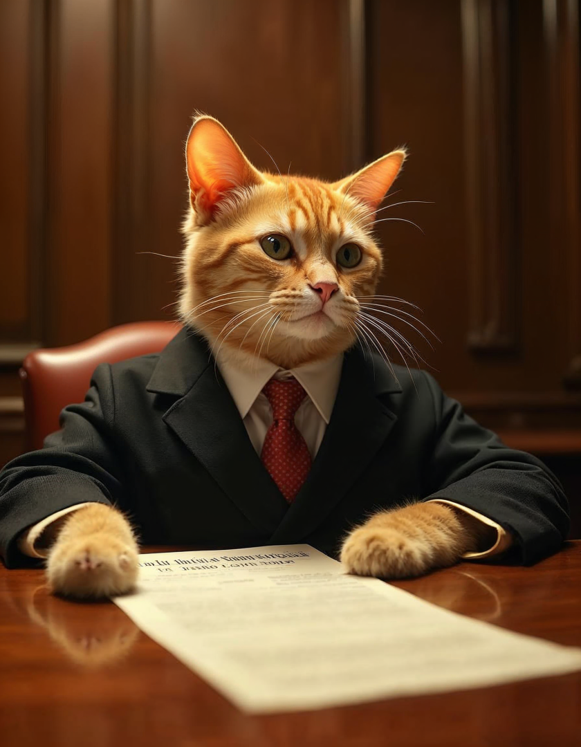 Коты и адвокаты? Как вы думаете, помогает ли кот в юридическом офисе?
