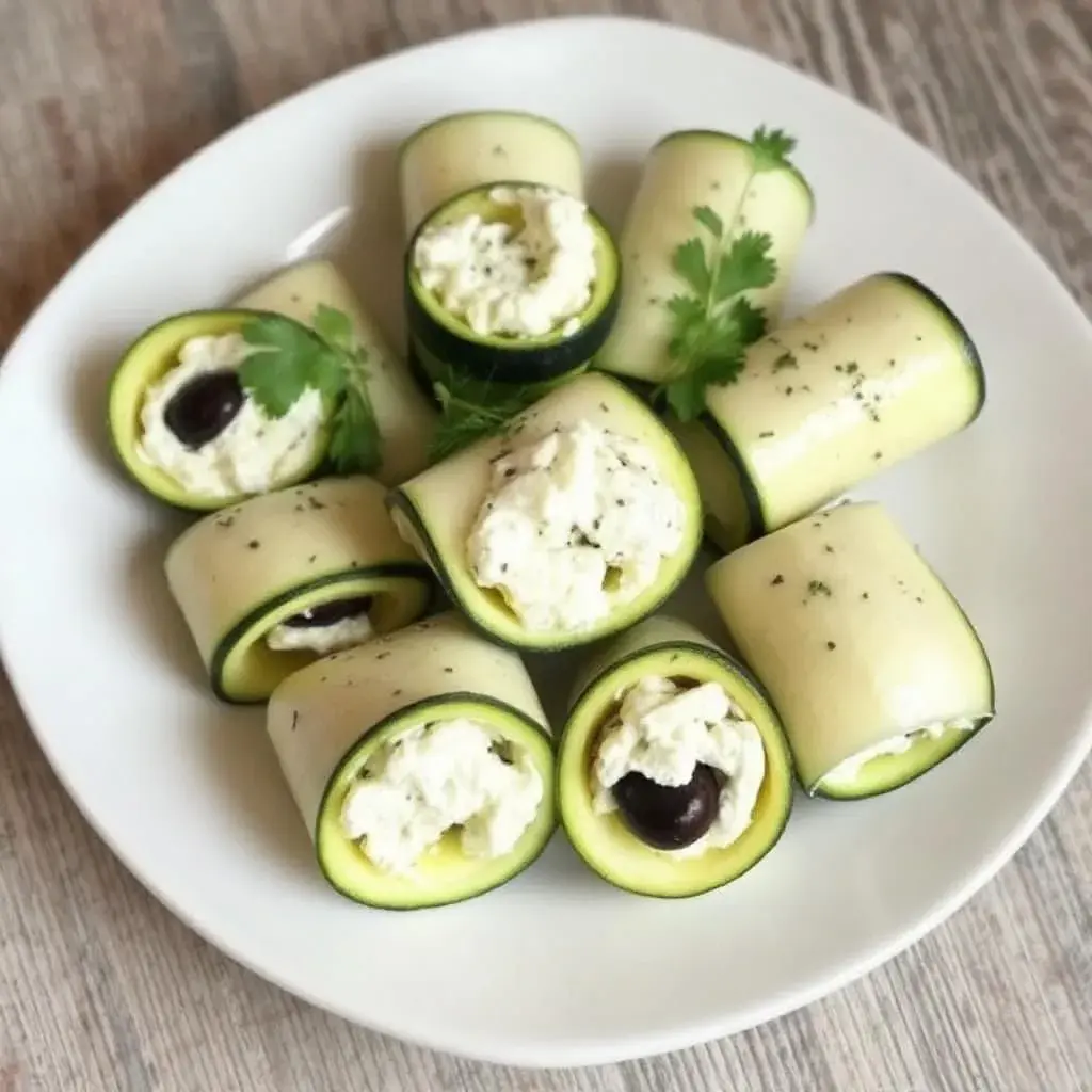 Закуска из средиземноморской диеты: Овощные рулетики с рикоттой и оливками