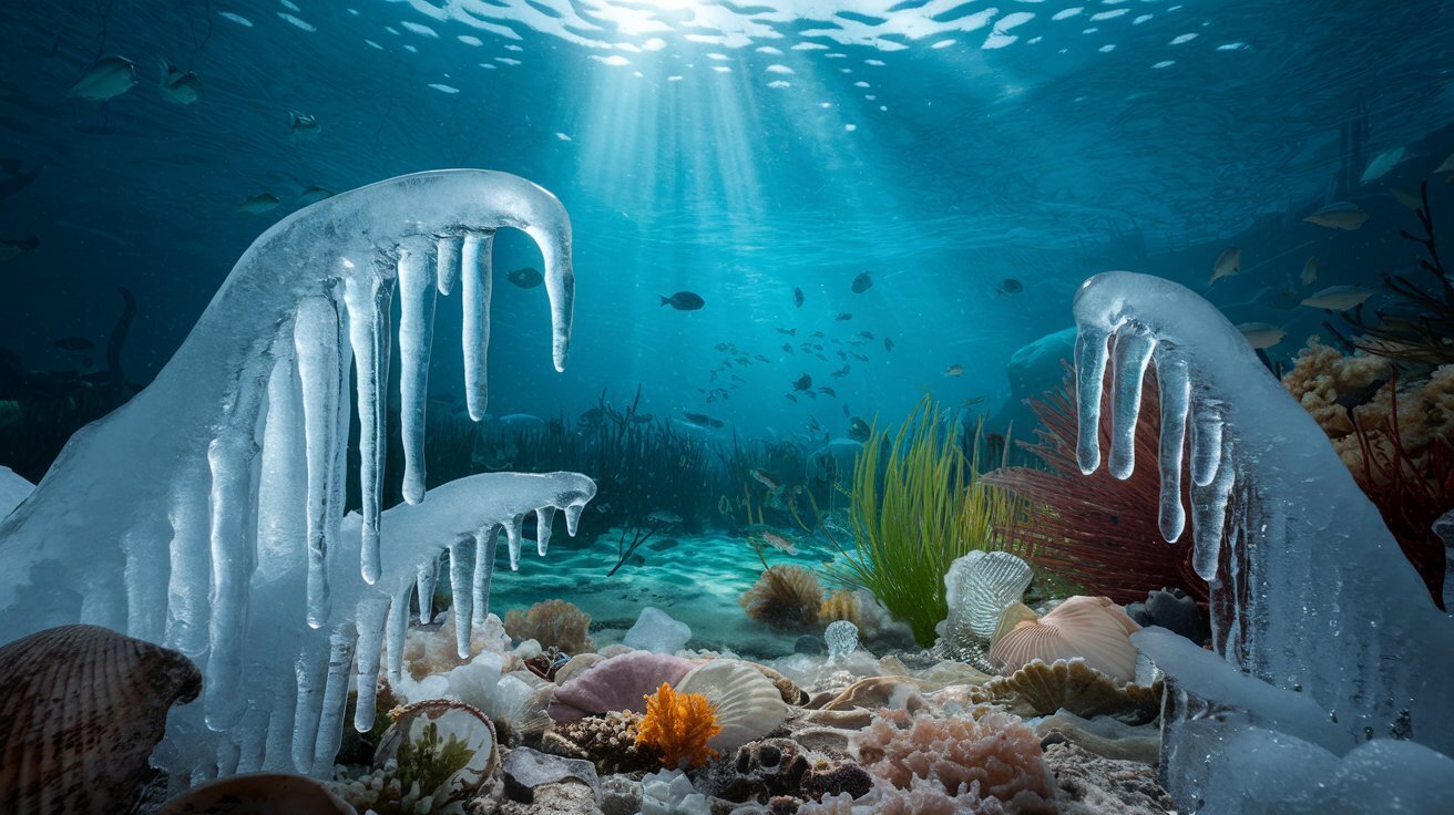 Как на дне моря появляются сосульки