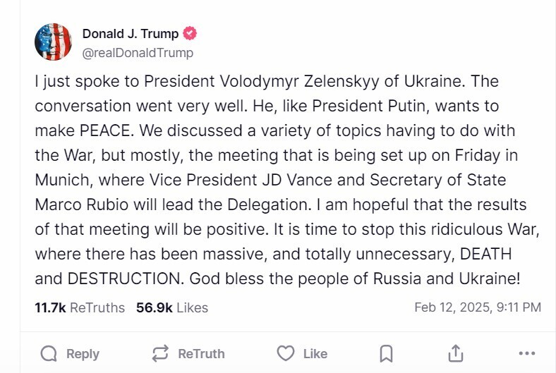 По следам двух телефонных переговоров: Трамп созвонился с Зеленским после 1,5-часового разговора с Путиным