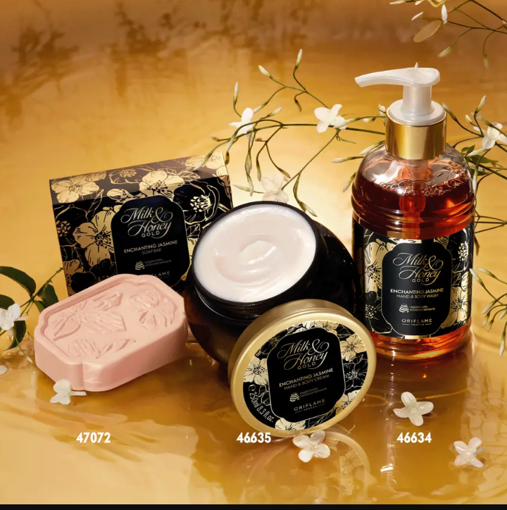 Дорогие друзья, спешим поделиться новостью! Лимитированная серия **Milk & Honey Gold** с утончённым ароматом жасмина уже ждёт вас!