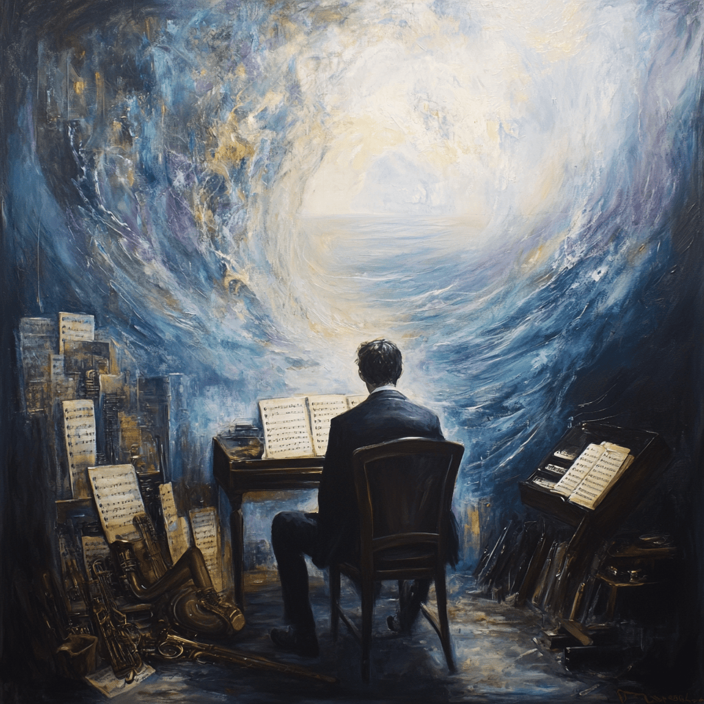 Цифровое искусство, моя цифровая картина: "Уставший музыкант".