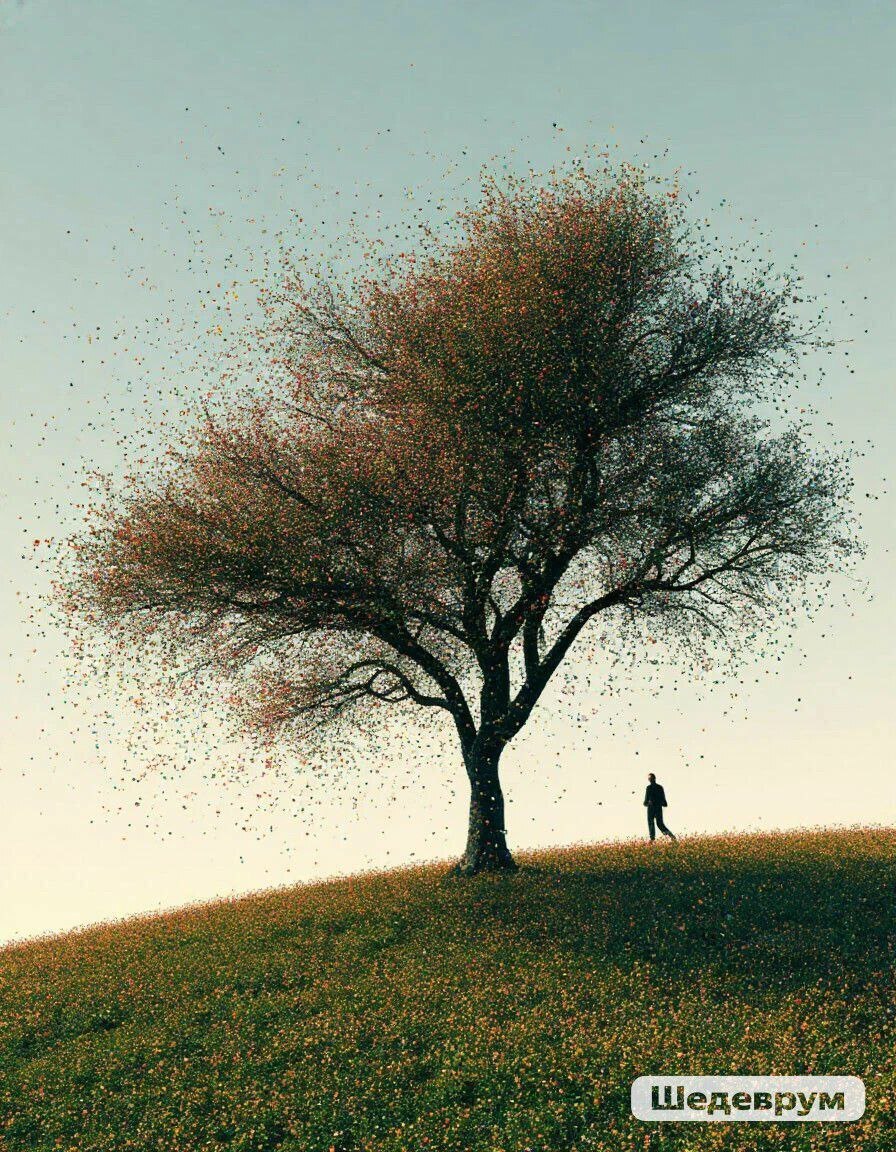 Сгенерировано в Шедеврум: весна, олень с большими рогами, ветер перемен, заход солнца, лицо девушки.