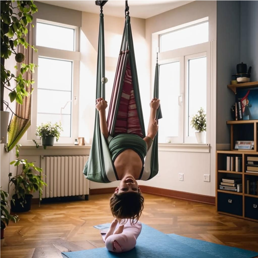 Гимнастическое приключение. Девушка из Петербурга застряла в гамаке для аэройоги и провисела в нем 7 часов