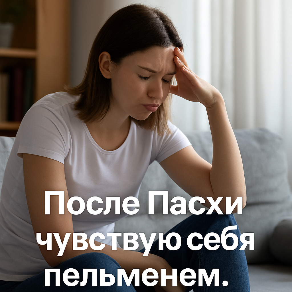 После Пасхи чувствую себя пельменем. Что теперь?