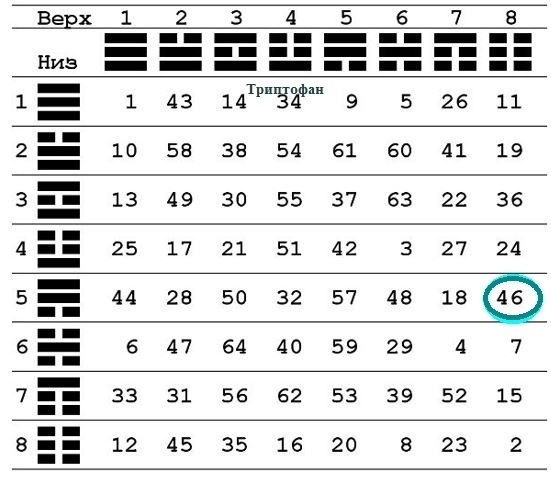 20 аминокислот в таблице И-Цзин