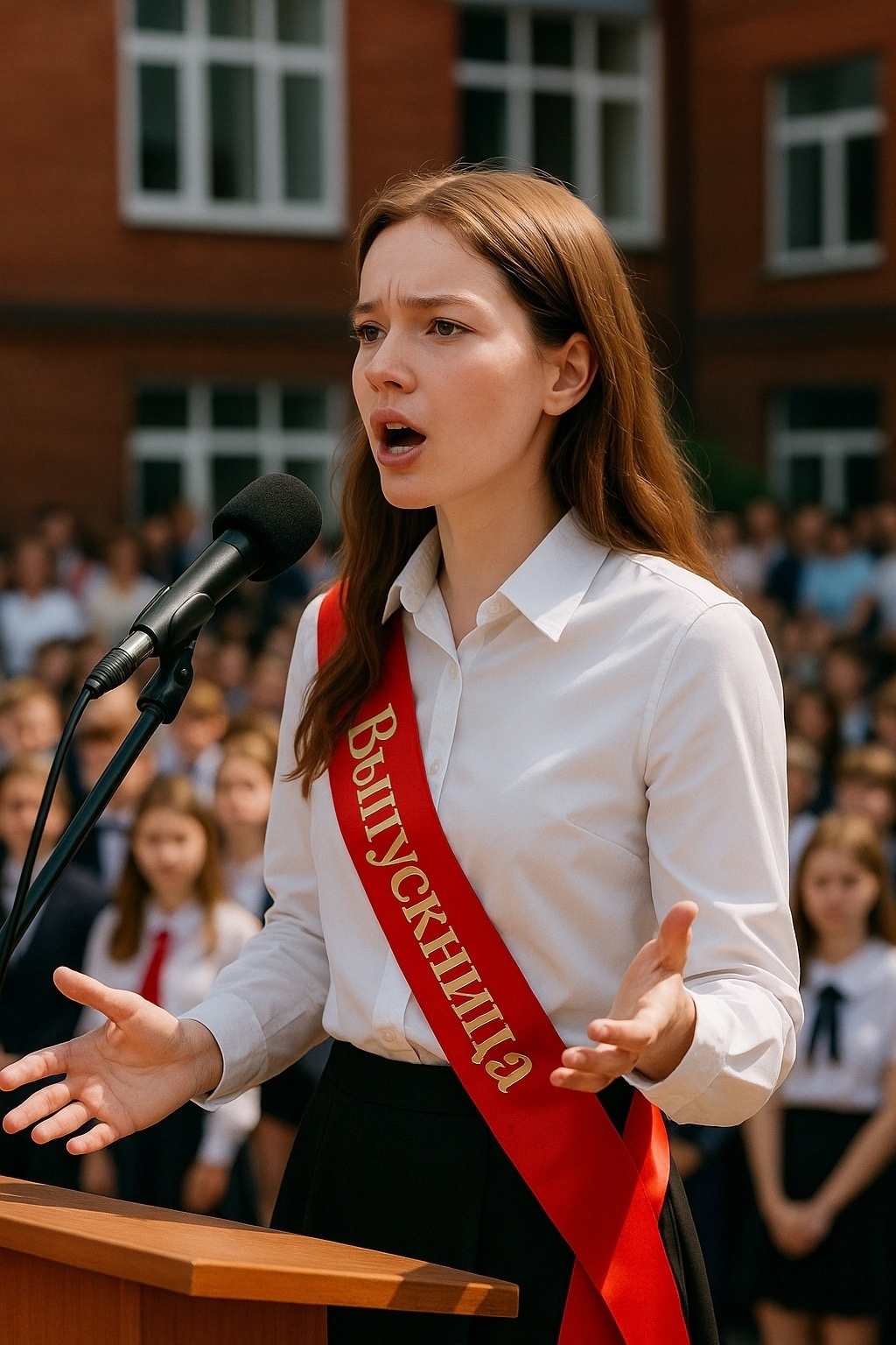 Выпускница одной из школ на последнем звонке обвинила директора школы в травле