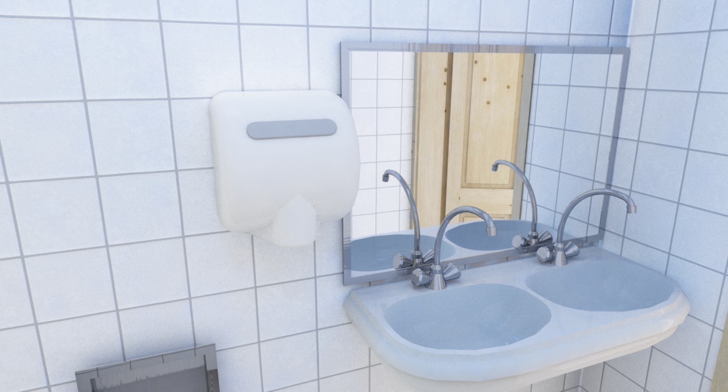 Проект профессиональных чертежей общественного туалета в ArchiCAD