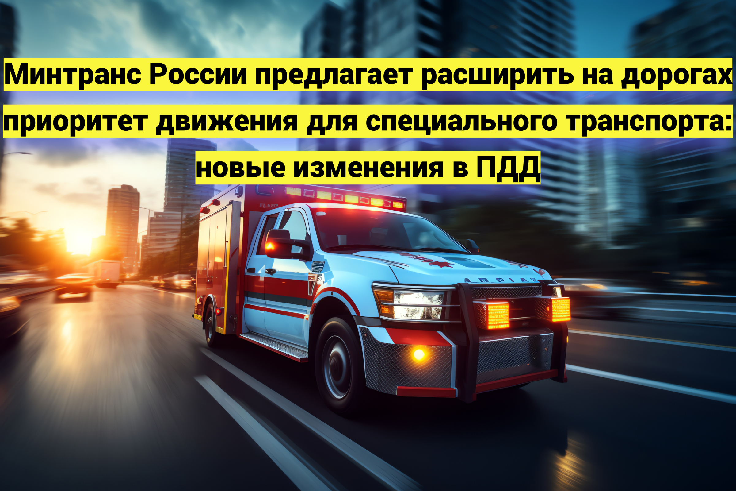 Минтранс России предлагает расширить на дорогах приоритет движения для специального транспорта: новые изменения в ПДД