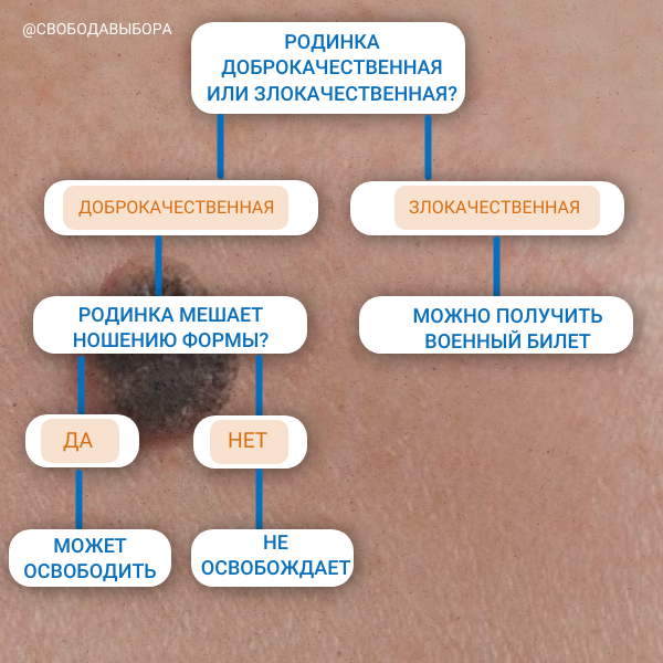 Берут ли в армию с родинками