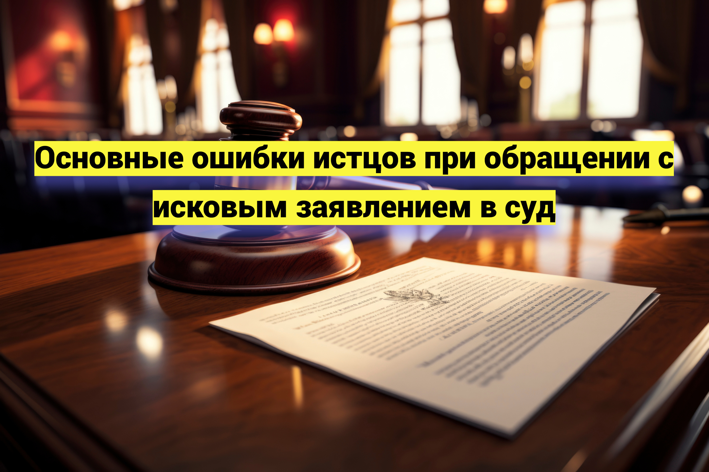 Основные ошибки истцов при обращении с исковым заявлением в суд