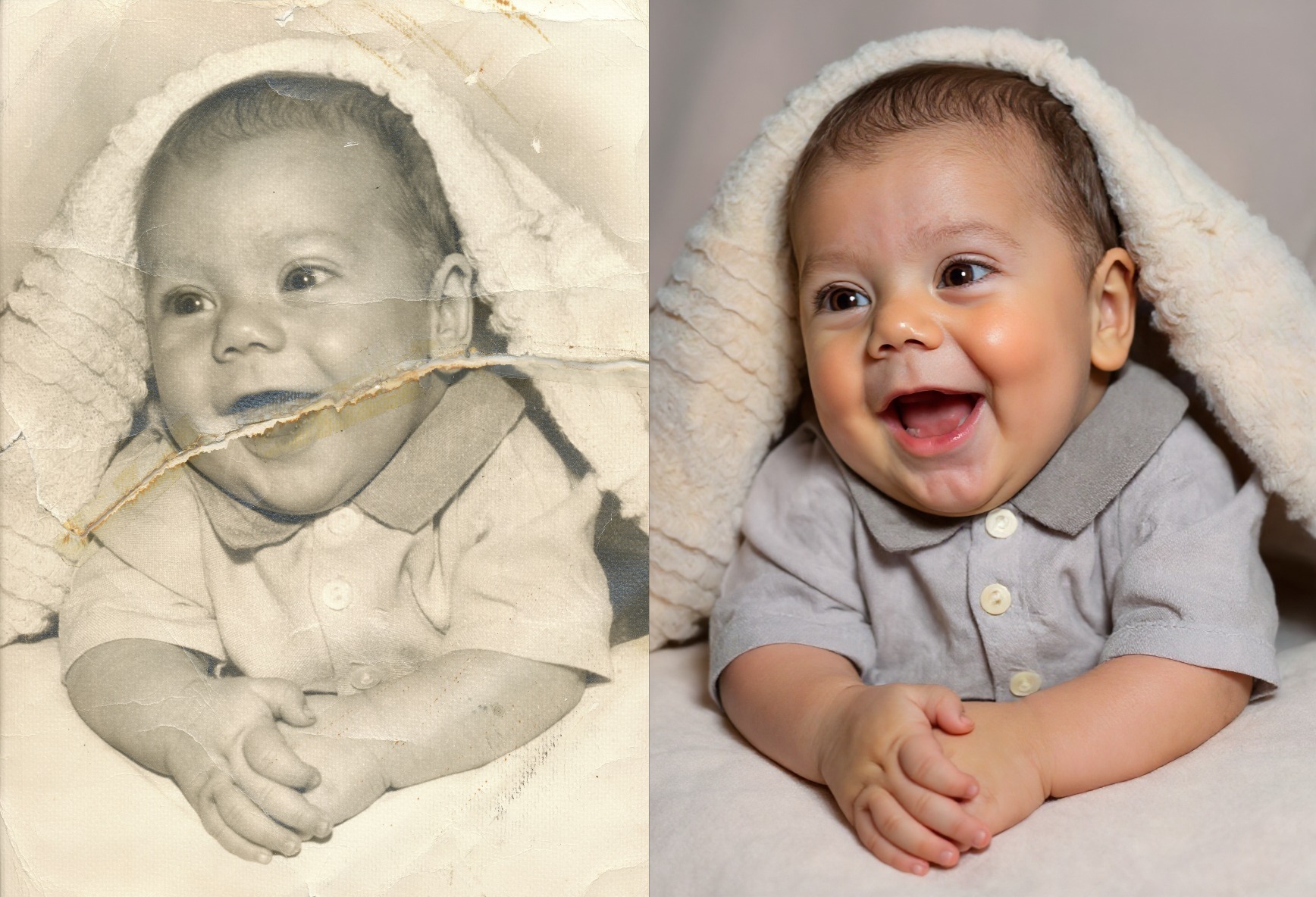 Реставрация старых фотографий.