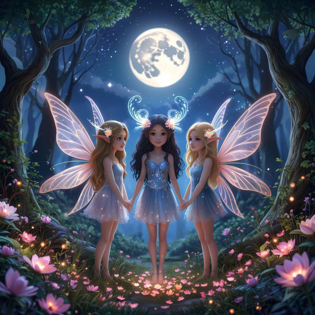 Детская сказка о трёх сёстрах.