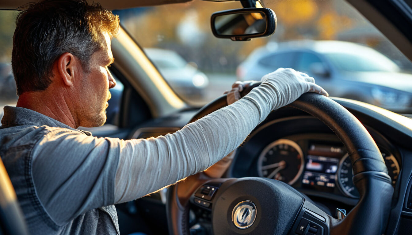 Могут ли водителя оштрафовать, если он сел за руль с гипсом на руке?