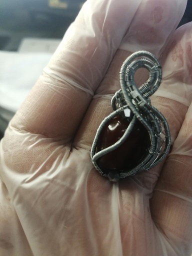 🟩Редкий сердолик в ювелирной, серебристой канители. Камень богини Изиды?