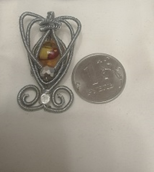 🟩Калининград. Янтарь. Кулон "Солнечный лучик"