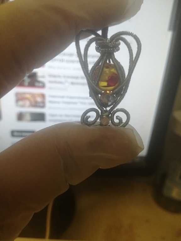 🟩Калининград. Янтарь. Кулон "Солнечный лучик"