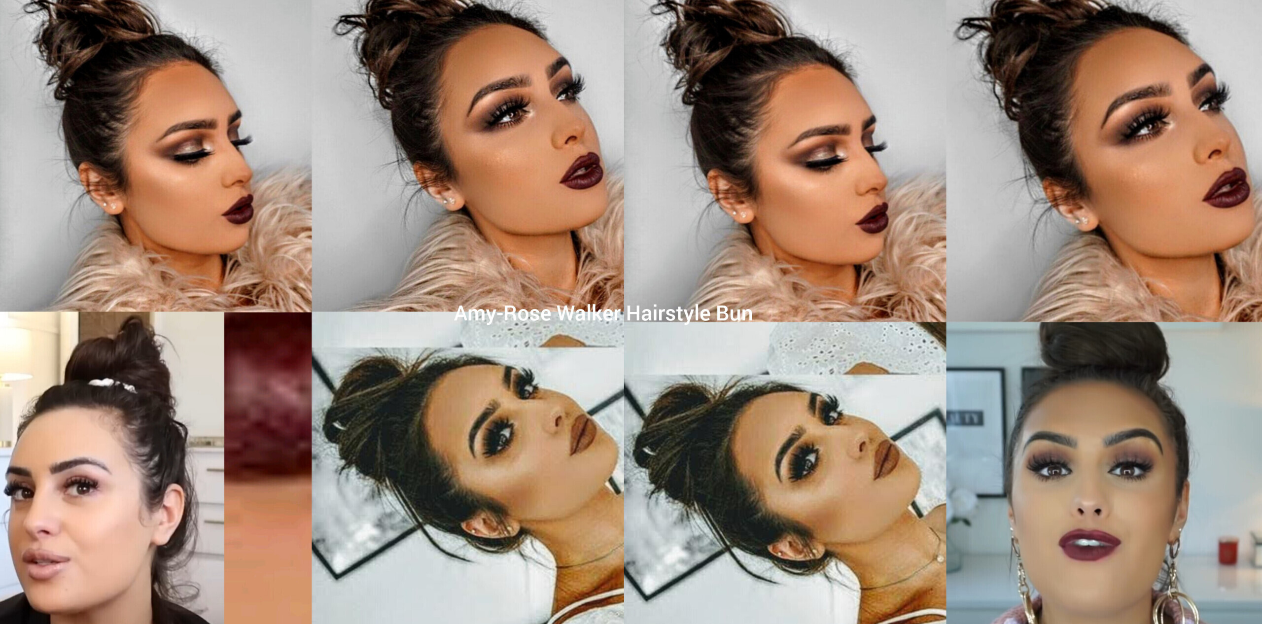 Эми-Роуз Уокер Пучок Причёски Небрежный Тёмный