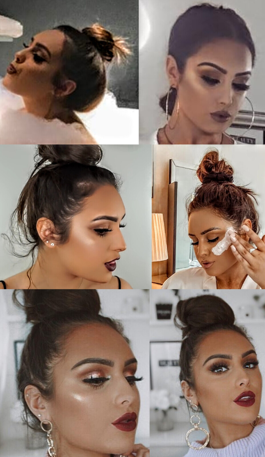 Эми-Роуз Уокер Пучок Причёски Небрежный Тёмный