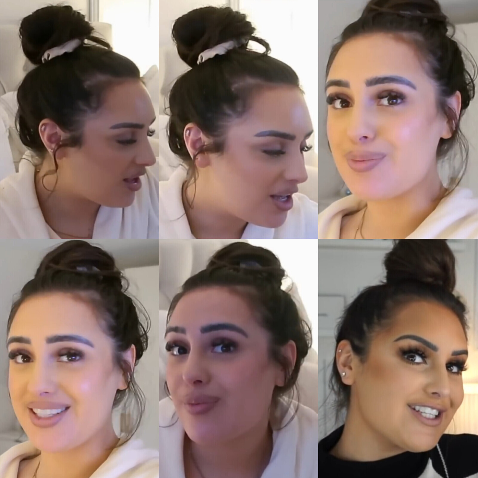 Эми-Роуз Уокер Пучок Причёски Небрежный Тёмный